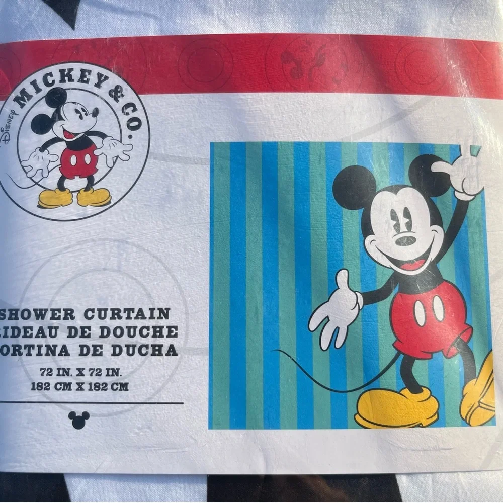 Disney Mickey Mouse Shower Curtain NWT